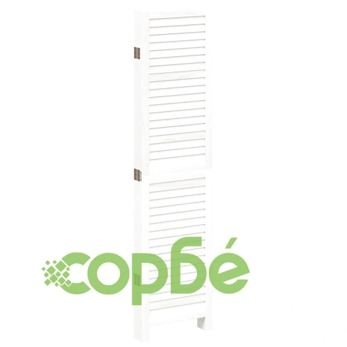 Разделител за стая, 5 панела, бял, дърво пауловния масив ➤ топ цена ➤ sorbe.bg