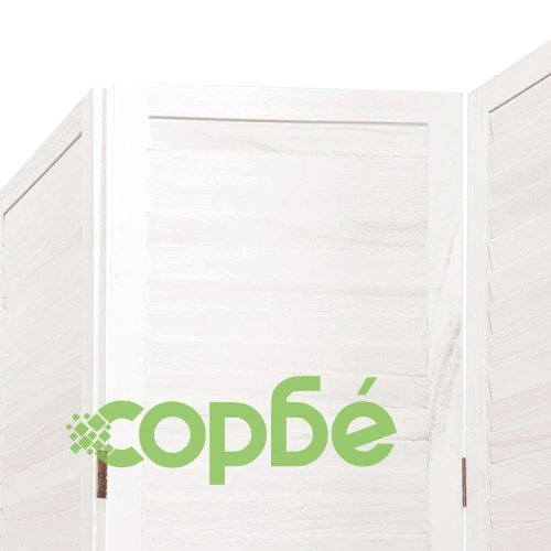 Разделител за стая, 5 панела, бял, дърво пауловния масив ➤ топ цена ➤ sorbe.bg