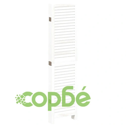 Разделител за стая, 6 панела, бял, дърво пауловния масив ➤ топ цена ➤ sorbe.bg