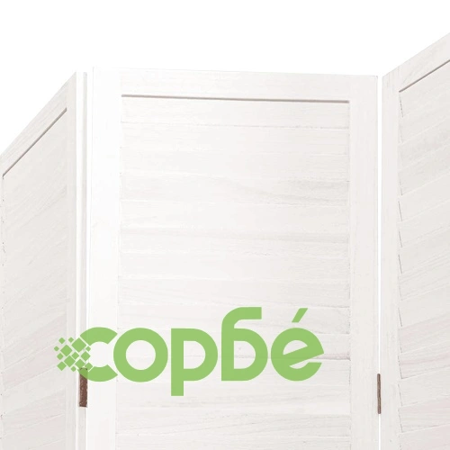 Разделител за стая, 6 панела, бял, дърво пауловния масив ➤ топ цена ➤ sorbe.bg