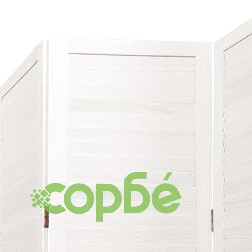 Разделител за стая, 6 панела, бял, дърво пауловния масив ➤ топ цена ➤ sorbe.bg