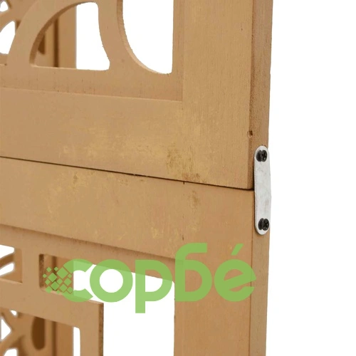 Разделител за стая, 3 панела, кафяв, дърво пауловния масив ➤ топ цена ➤ sorbe.bg