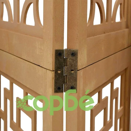 Разделител за стая, 4 панела, кафяв, дърво пауловния масив ➤ топ цена ➤ sorbe.bg