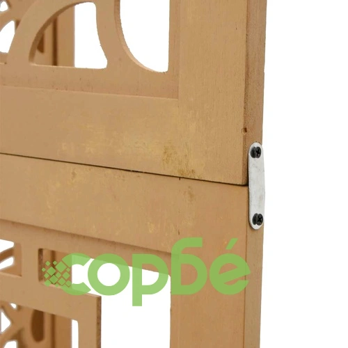 Разделител за стая, 5 панела, кафяв, дърво пауловния масив ➤ топ цена ➤ sorbe.bg