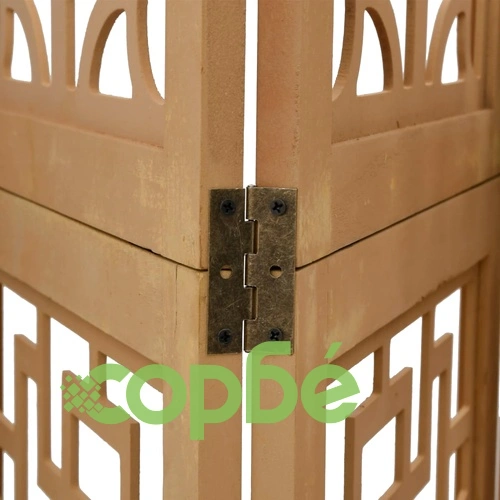 Разделител за стая, 5 панела, кафяв, дърво пауловния масив ➤ топ цена ➤ sorbe.bg