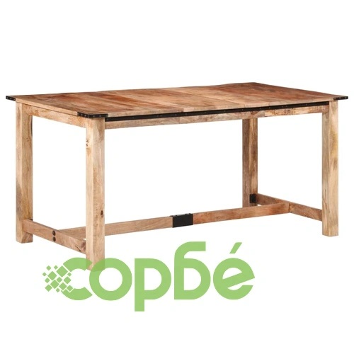 Трапезна маса, 160x80x75 см, масивна мангова дървесина ➤ топ цена ➤ sorbe.bg