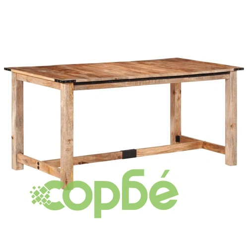 Трапезна маса, 160x80x75 см, масивна мангова дървесина ➤ топ цена ➤ sorbe.bg