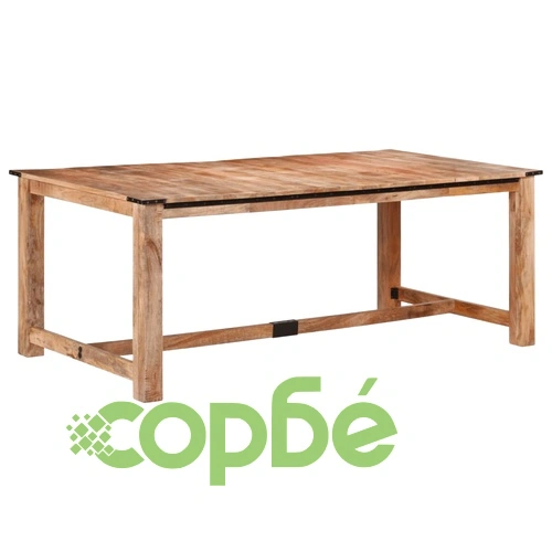 Трапезна маса, 200x100x75 см, масивна мангова дървесина ➤ топ цена ➤ sorbe.bg