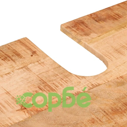 Шкаф за баня за мивка 55x35x60 см мангово дърво масив и желязо ➤ топ цена ➤ sorbe.bg