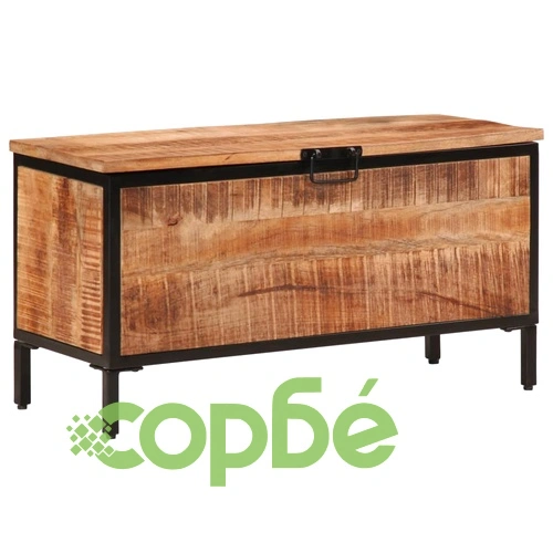 Кутия за съхранение 82x30x43 см грубо мангово дърво масив ➤ топ цена ➤ sorbe.bg