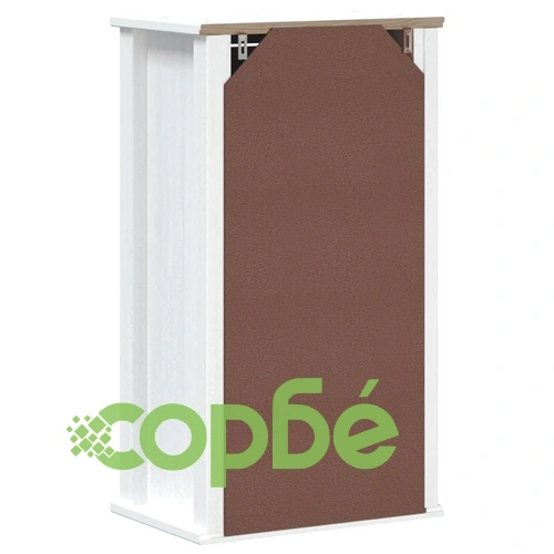 Шкаф за баня BERG, бял, 40x27x71,5 см, бор масив ➤ топ цена ➤ sorbe.bg