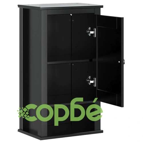 Шкаф за баня BERG черен 40x27x71,5 см бор масив ➤ топ цена ➤ sorbe.bg