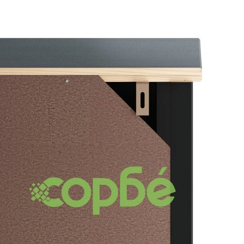 Шкаф за баня BERG, черен, 69,5x27x71,5 см, дърво масив ➤ топ цена ➤ sorbe.bg