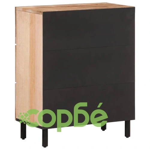 Страничен шкаф 60x33x75 см манго масивно дърво  ➤ топ цена ➤ sorbe.bg