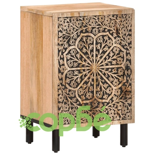 Шкаф за баня 38x33x58 см масивно мангово дърво ➤ топ цена ➤ sorbe.bg