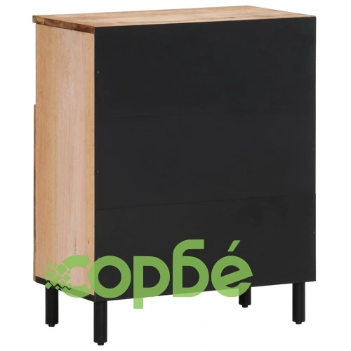 Страничен шкаф 60x33x75 см манго масивно дърво ➤ топ цена ➤ sorbe.bg