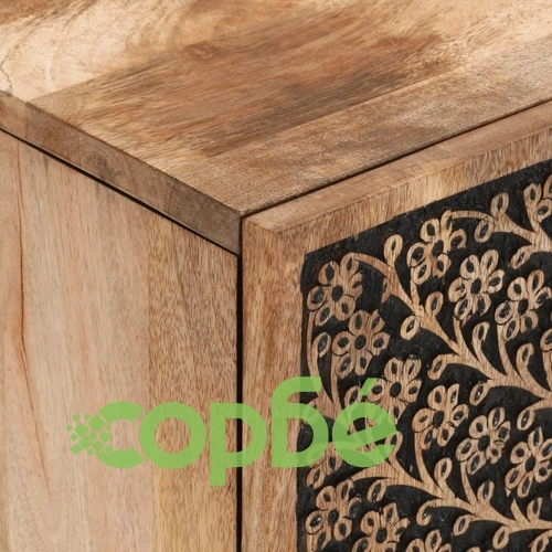 Страничен шкаф 60x33x75 см манго масивно дърво   ➤ топ цена ➤ sorbe.bg