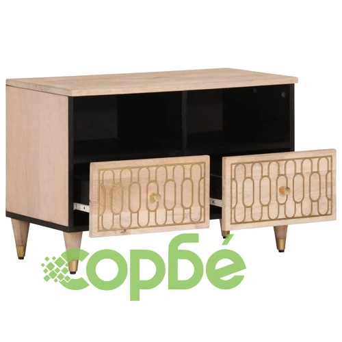 ТВ шкаф, 70x33x46 см, масивно мангово дърво ➤ топ цена ➤ sorbe.bg