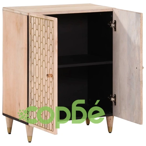 Страничен шкаф 60x33x75 см манго масивно дърво ➤ топ цена ➤ sorbe.bg