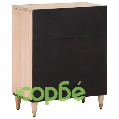Страничен шкаф 60x33x75 см манго масивно дърво ➤ топ цена ➤ sorbe.bg