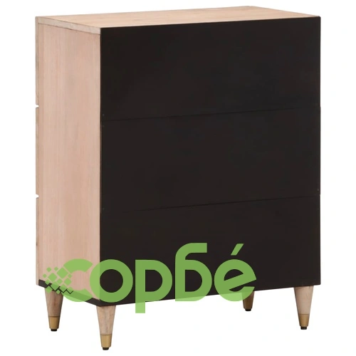 Страничен шкаф 60x33x75 см манго масивно дърво ➤ топ цена ➤ sorbe.bg