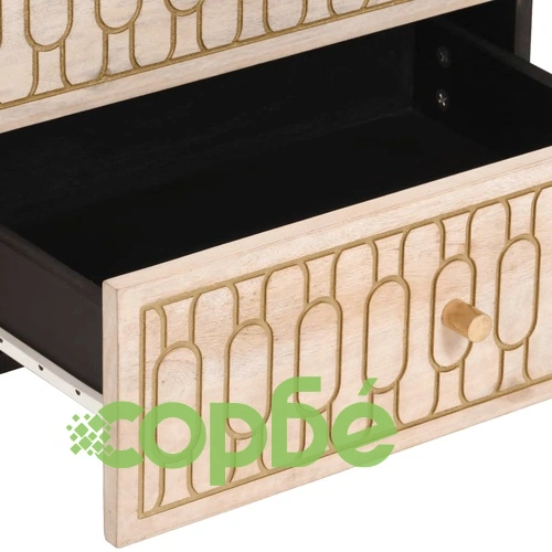 Нощно шкафче 50x33x60 см мангово дърво масив ➤ топ цена ➤ sorbe.bg