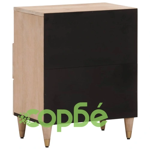 Нощно шкафче 50x33x60 см мангово дърво масив ➤ топ цена ➤ sorbe.bg
