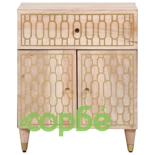 Нощно шкафче 50x33x60 см мангово дърво масив ➤ топ цена ➤ sorbe.bg