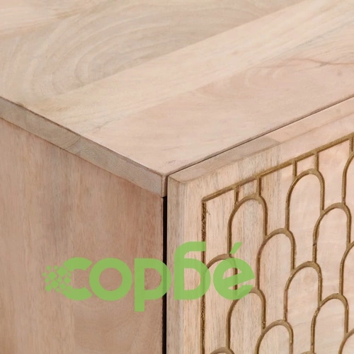 Стенен шкаф за баня 38x33x48 см масивно мангово дърво ➤ топ цена ➤ sorbe.bg