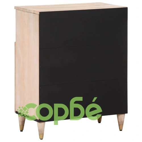 Страничен шкаф 60x33x75 см манго масивно дърво ➤ топ цена ➤ sorbe.bg
