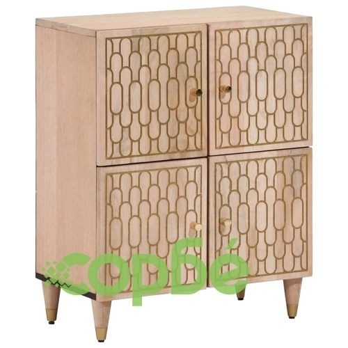 Страничен шкаф 60x33x75 см манго масивно дърво ➤ топ цена ➤ sorbe.bg