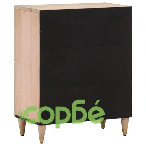 Страничен шкаф 60x33x75 см манго масивно дърво ➤ топ цена ➤ sorbe.bg