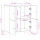 Страничен шкаф 60x33x75 см манго масивно дърво