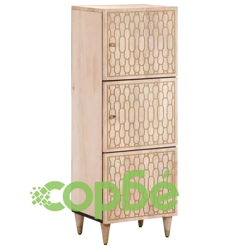 Висок шкаф, 40x33x110 см, мангово дърво масив ➤ топ цена ➤ sorbe.bg