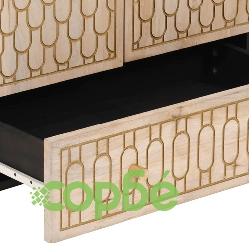 Висок шкаф, 60x33x100 см, мангово дърво масив ➤ топ цена ➤ sorbe.bg