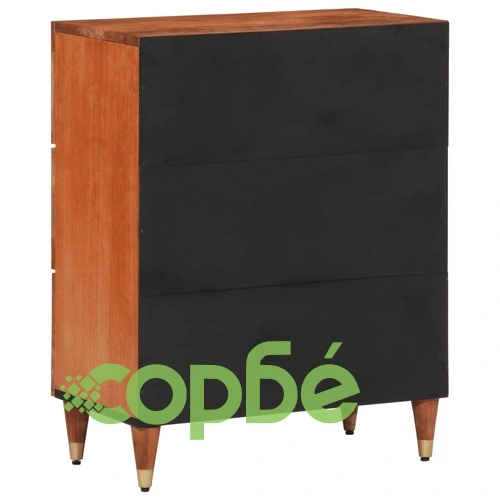 Страничен шкаф 60x33x75 см манго масивно дърво ➤ топ цена ➤ sorbe.bg