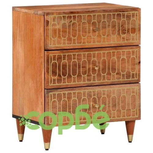 Нощно шкафче 50x33x62 см мангово дърво масив ➤ топ цена ➤ sorbe.bg