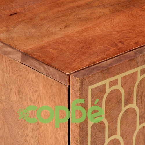 Стенен шкаф за баня 38x33x48 см масивно мангово дърво ➤ топ цена ➤ sorbe.bg