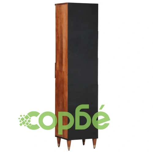 Шкаф за баня 38x33x160 см масивно мангово дърво ➤ топ цена ➤ sorbe.bg