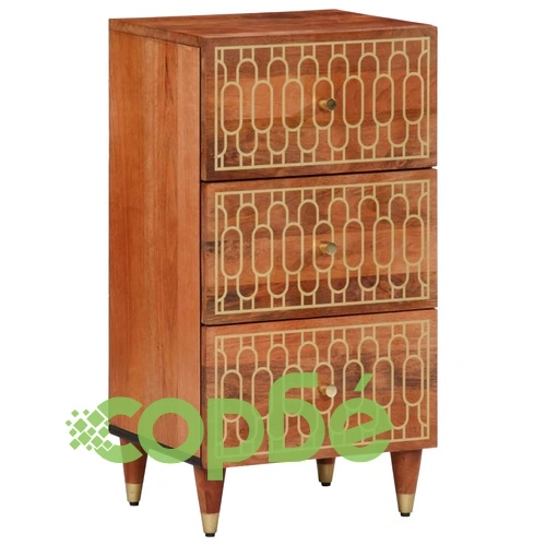 Страничен шкаф 40x33x75 см манго масивно дърво ➤ топ цена ➤ sorbe.bg