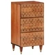 Страничен шкаф 40x33x75 см манго масивно дърво