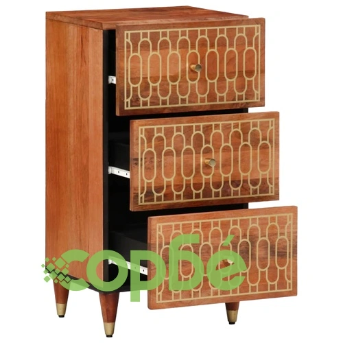 Страничен шкаф 40x33x75 см манго масивно дърво ➤ топ цена ➤ sorbe.bg