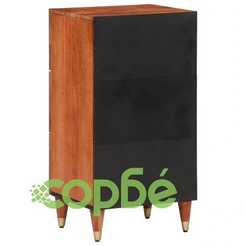 Страничен шкаф 40x33x75 см манго масивно дърво ➤ топ цена ➤ sorbe.bg