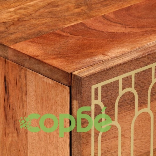 Страничен шкаф 40x33x75 см манго масивно дърво ➤ топ цена ➤ sorbe.bg