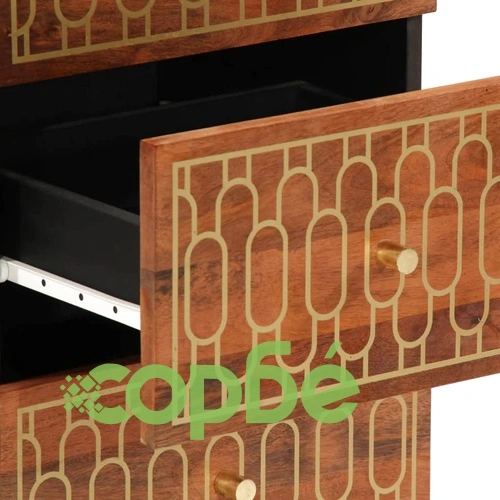 Страничен шкаф 40x33x75 см манго масивно дърво ➤ топ цена ➤ sorbe.bg