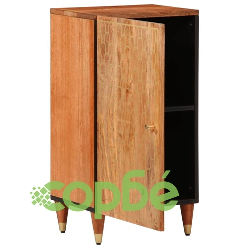 Страничен шкаф 40x33x75 см манго масивно дърво ➤ топ цена ➤ sorbe.bg
