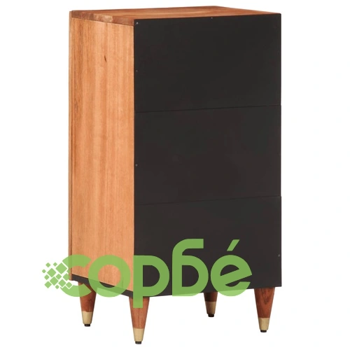 Страничен шкаф 40x33x75 см манго масивно дърво ➤ топ цена ➤ sorbe.bg