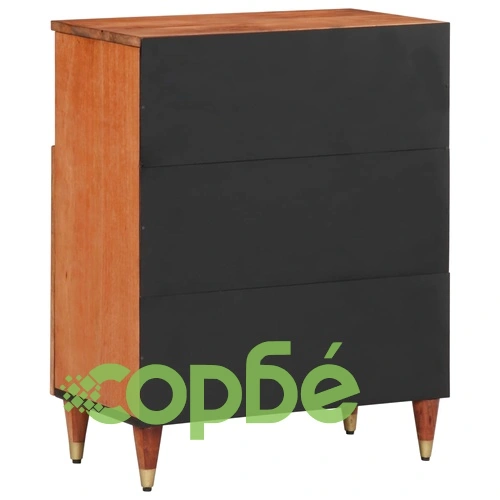Страничен шкаф 60x33x75 см манго масивно дърво ➤ топ цена ➤ sorbe.bg