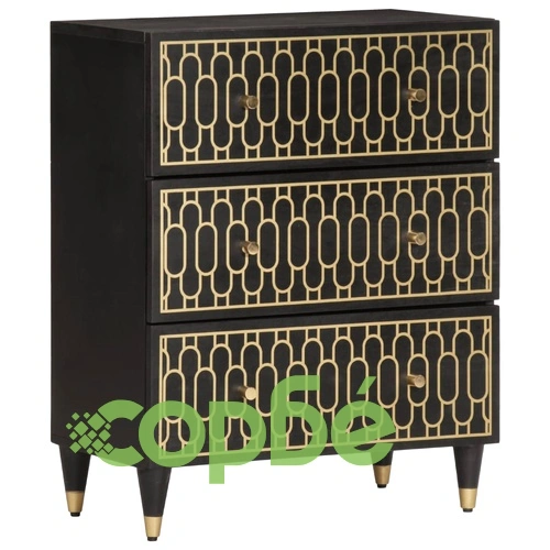 Страничен шкаф 60x33x75 см манго масивно дърво ➤ топ цена ➤ sorbe.bg