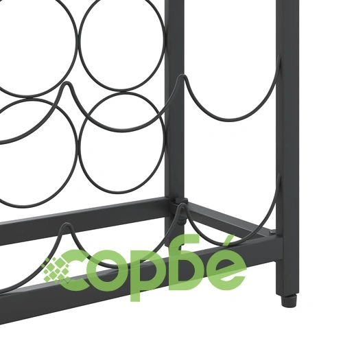 Поставка за вино за 27 бутилки черна 34x18x100 см ковано желязо ➤ топ цена ➤ sorbe.bg